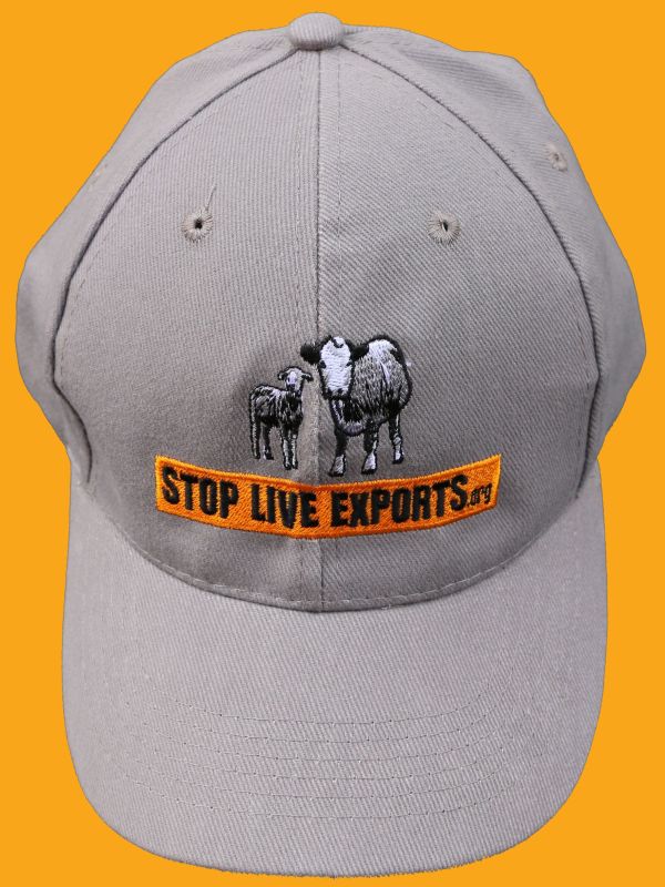 Grey Stop Live Exports cap.