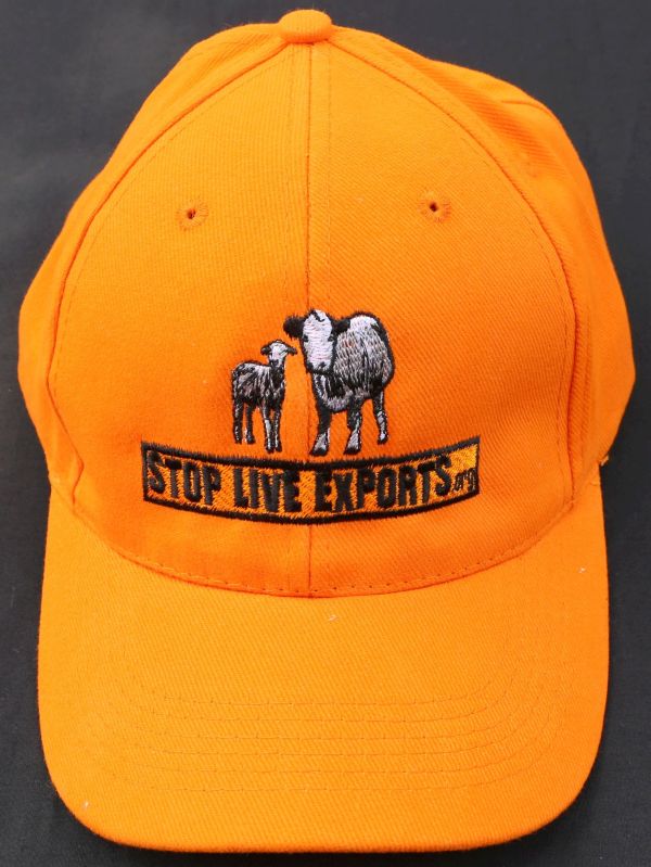 Orange Stop Live Exports cap.