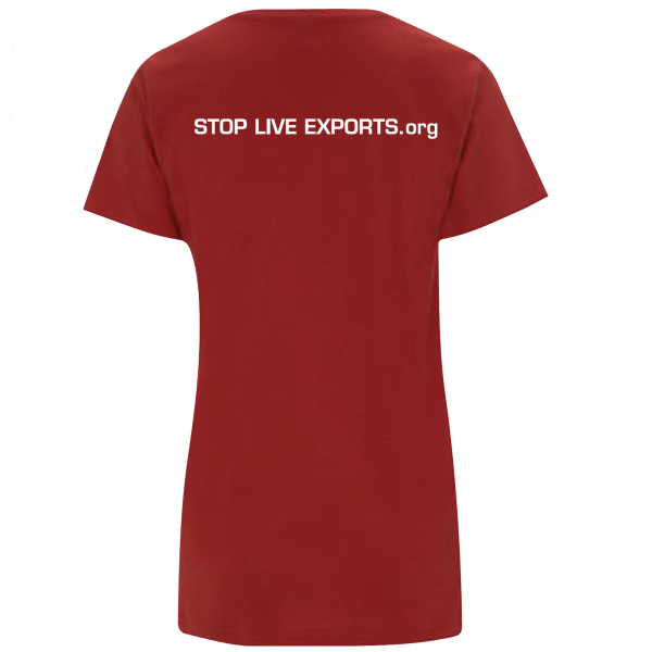 Women's Regular Fit Stop Live Exports T shirt back