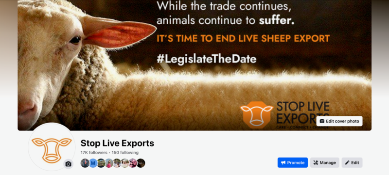 Stop Live Exports Facebook profile screenshot